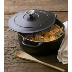 Discount CHASSEUR Cocotte en Fonte Ronde 18 cm Noir Mat