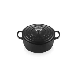 Outlet LE CREUSET Cocotte en fonte Ronde 24 cm Noir mat Signature