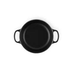 Outlet LE CREUSET Cocotte en Fonte Ronde 18 cm Noir mat Signature