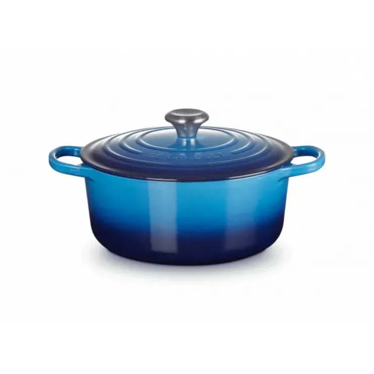 Online LE CREUSET Cocotte en fonte Ronde 24 cm Azur Signature