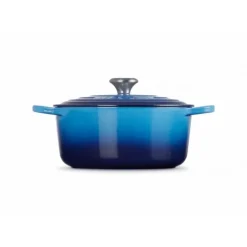 Online LE CREUSET Cocotte en fonte Ronde 24 cm Azur Signature