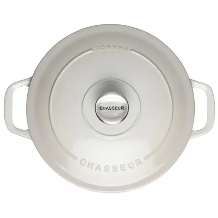 New CHASSEUR Cocotte en Fonte Ronde 24 cm Macadamia