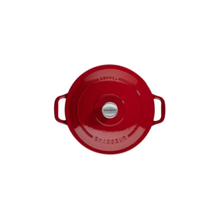 Sale CHASSEUR Cocotte en Fonte Ronde 24 cm Rouge