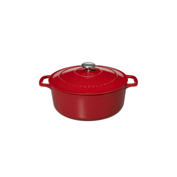 Sale CHASSEUR Cocotte en Fonte Ronde 24 cm Rouge