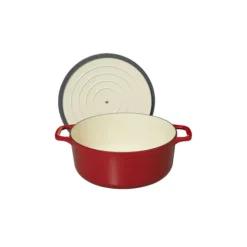 Sale CHASSEUR Cocotte en Fonte Ronde 24 cm Rouge