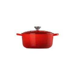 Discount LE CREUSET Cocotte en Fonte Ronde 24 cm Cerise Signature