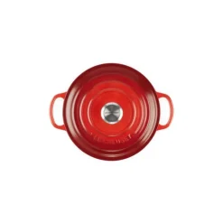 Discount LE CREUSET Cocotte en Fonte Ronde 24 cm Cerise Signature