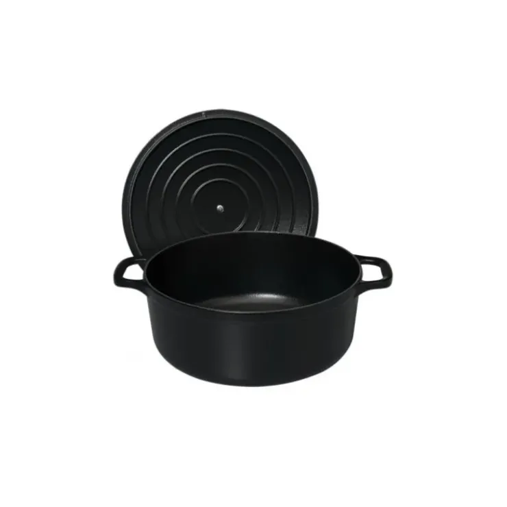 Online CHASSEUR Cocotte en Fonte Ronde 32 cm Noir Mat