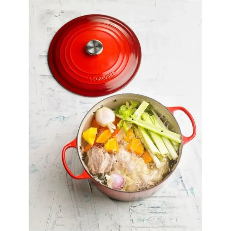 Clearance LE CREUSET Cocotte en fonte Ronde 26 cm Cerise Signature