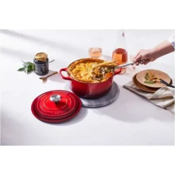 Clearance LE CREUSET Cocotte en fonte Ronde 26 cm Cerise Signature