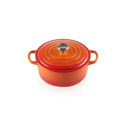 Clearance LE CREUSET Cocotte en Fonte Ronde 18 cm Volcanique Signature