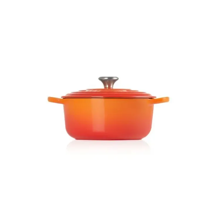 Clearance LE CREUSET Cocotte en Fonte Ronde 18 cm Volcanique Signature