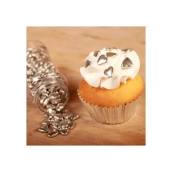 Discount FUNCAKES Coeurs en sucre Argenté 80g