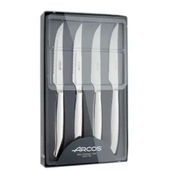 Outlet ARCOS Coffret 4 Couteaux à Steak 11 cm Lame Crantée Acier Inoxydable
