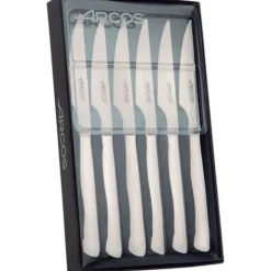 ARCOS Coffret 6 Couteaux à Steak 11 cm Lame Lisse Acier Inoxydable