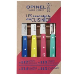 New OPINEL Coffret 3 Couteaux de Cuisine et un Eplucheur Pop 80 Les Essentiels