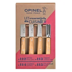 Sale OPINEL Coffret 3 Couteaux de Cuisine et un Eplucheur Olivier Les Essentiels