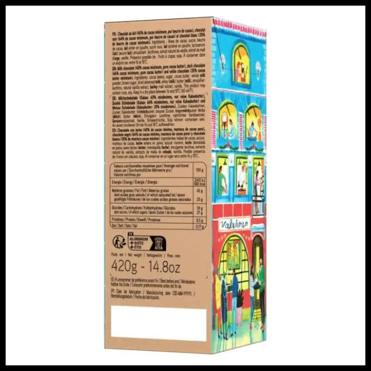 Online VALRHONA Coffret 6 Tablettes de Chocolat Noël 420 g