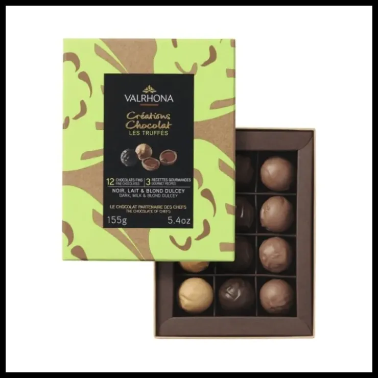 Best VALRHONA Coffret 12 Truffes Enrobage Chocolat 150 g