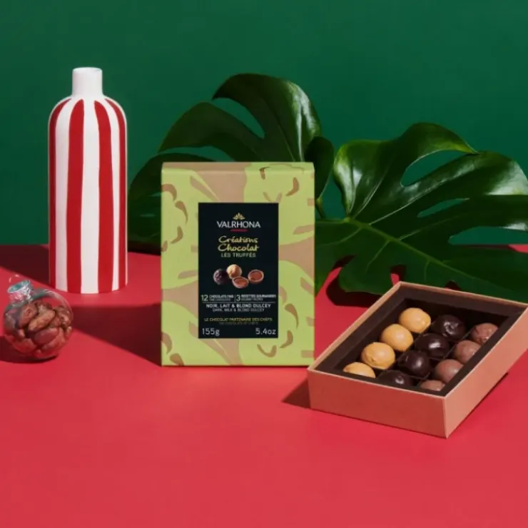 Best VALRHONA Coffret 12 Truffes Enrobage Chocolat 150 g