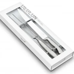 Outlet DEGLON Coffret Découpe Viande Couteau à Découper 22 cm et Fourchette Diapason 21 cm Oryx Déglon