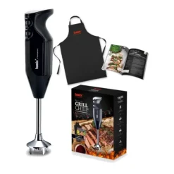 BAMIX Coffret Mixeur Plongeant Barbecue Noir 18000 tr/mn
