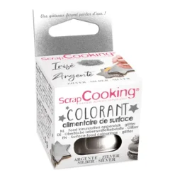 Clearance SCRAPCOOKING Colorant Alimentaire de Surface Irisé Argent 5 g