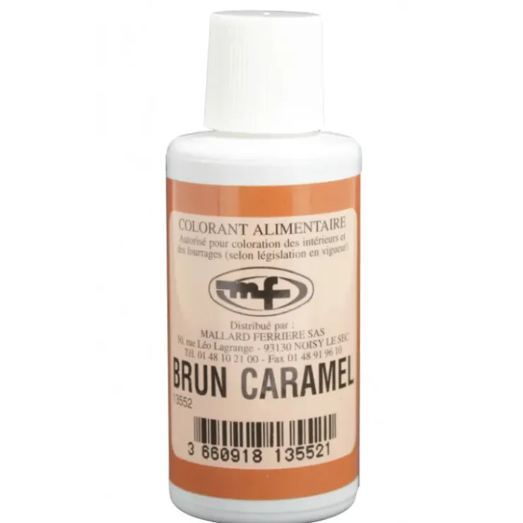 Outlet MALLARD FERRIERE Colorant alimentaire Marron Brun Caramel E102/E129/E151 Liquide 100ml