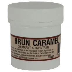 Clearance MALLARD FERRIERE Colorant alimentaire Marron Brun Caramel E102/E129/E151 Poudre Hydrosoluble 20g