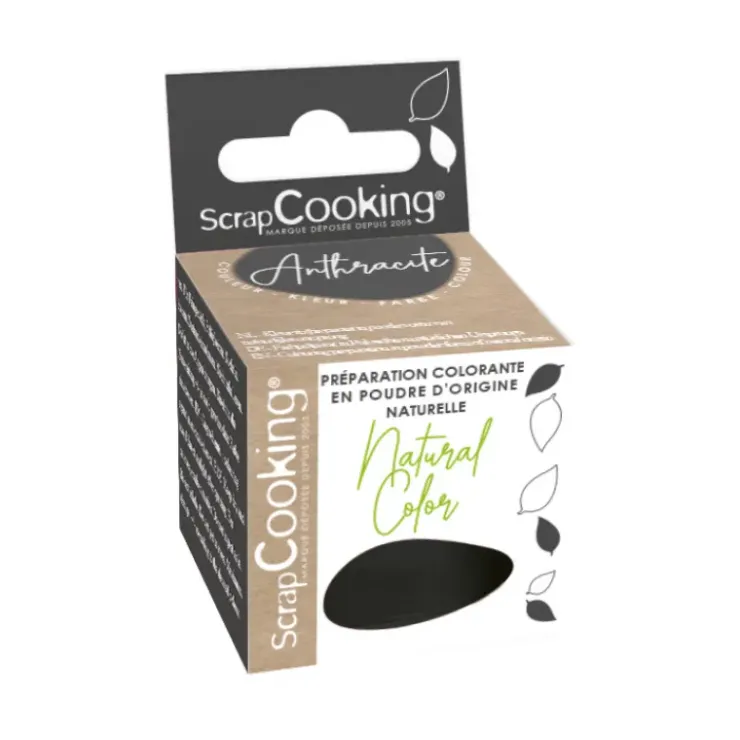 Best SCRAPCOOKING Colorant Alimentaire Naturel en Poudre Noir Anthracite 3g