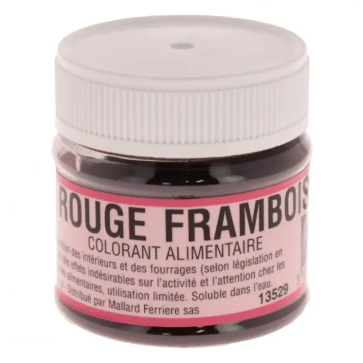 Outlet MALLARD FERRIERE Colorant alimentaire Rouge Framboise E122 Poudre Hydrosoluble 20g