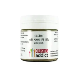 Sale CUISINEADDICT Colorant alimentaire Vert Pomme E141/E160A Poudre Hydrosoluble 25 g