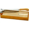 Discount MALLARD FERRIERE Couteau à pain sur socle bois verni 25 cm