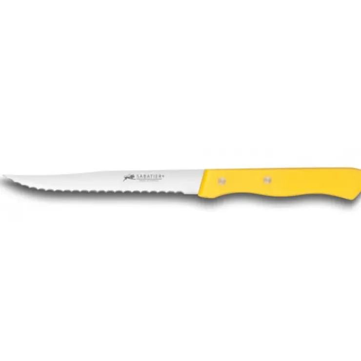 Discount SABATIER Couteau à Steak Cranté 11,5 cm Jaune