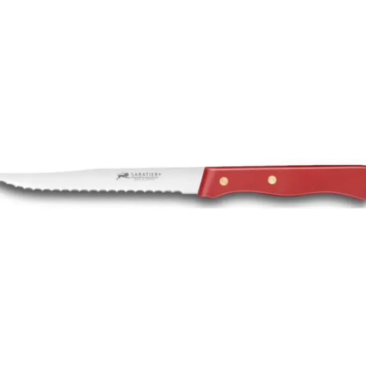 Online SABATIER Couteau à Steak Cranté 11,5 cm Rouge