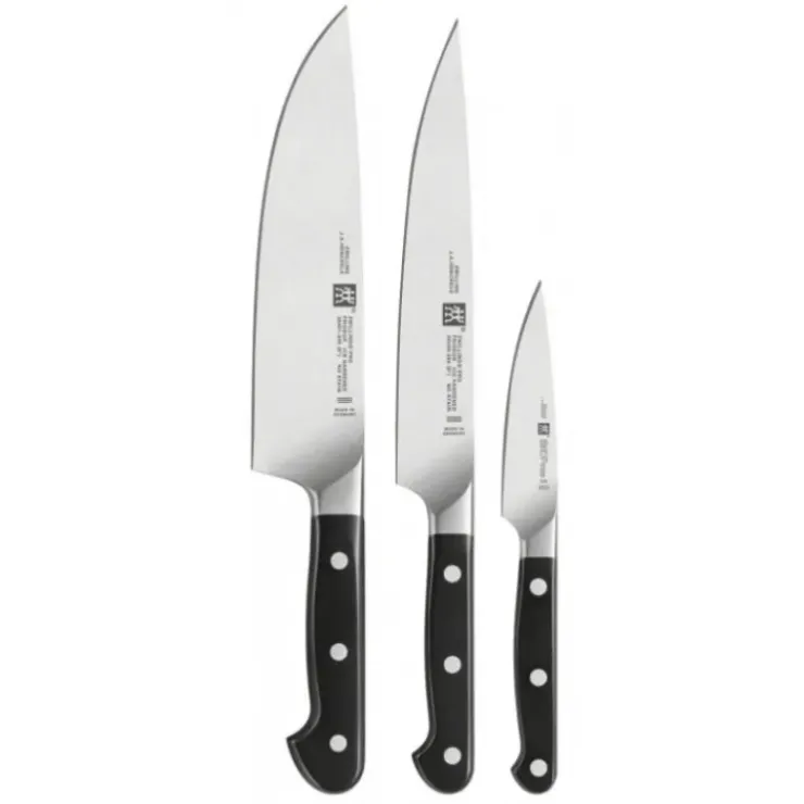 Online ZWILLING Couteau D'office 10 cm, Couteau de Chef 20 cm et Couteau Tranchelard 20 cm PRO
