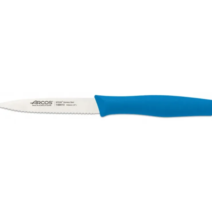 Hot ARCOS Couteau d'Office Cranté Inox 10 cm Bleu NOVA
