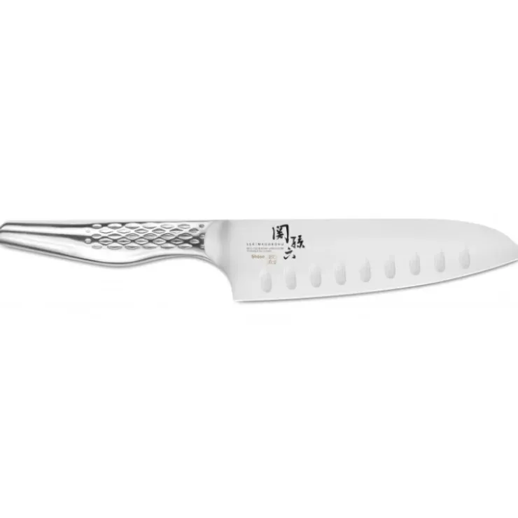 Clearance KAI Couteau Santoku 16,5 cm Lame Alvéolée Seki Magoroku Shoso