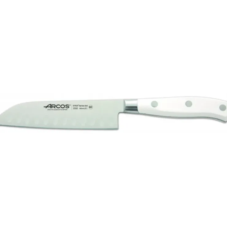 New ARCOS Couteau Santoku alvéolé 14 cm RIVIERA blanc