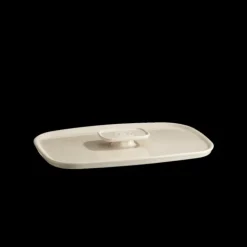 Clearance EMILE HENRY Couvercle Rectangulaire en Céramique pour Plat à Four 35 x 22 cm Argile