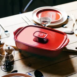 Sale EMILE HENRY Couvercle Rectangulaire en Céramique pour Plat à Four 25 x 18 cm Grand Cru