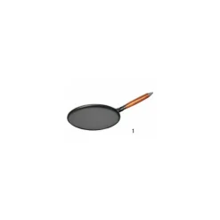 Outlet STAUB Crêpière Ø 28 cm Fonte noire Manche Bois