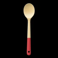 PEBBLY Cuillère de Cuisine Bambou 30 cm Rouge