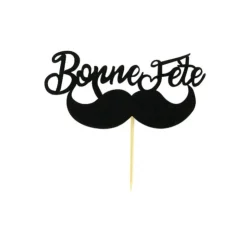 Online PATISDECOR Décor Bonne Fête Moustache sur Pic (x2) Patisdécor