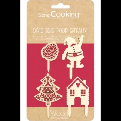 Sale SCRAPCOOKING Décor de Bûche en Bois (x4)
