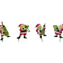 Clearance CUISINEADDICT Décor Pères Noël musiciens 4 modèles assortis x48