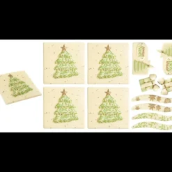 Sale FLORENSUC Décoration Bûche de Noël en Chocolat Blanc Joyeux Noël (x48)