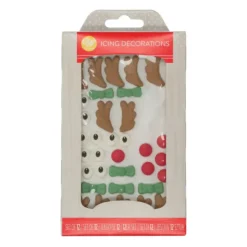 Best WILTON Décoration Gâteau Noël Rennes en Glace Royale (x12)