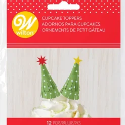 Clearance WILTON Décorations Sapins de Noël sur Piques (x12)