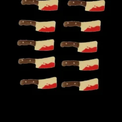 Discount FUNCAKES Décors Chocolat Blanc Couteaux Sanglants (x10)